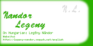 nandor legeny business card